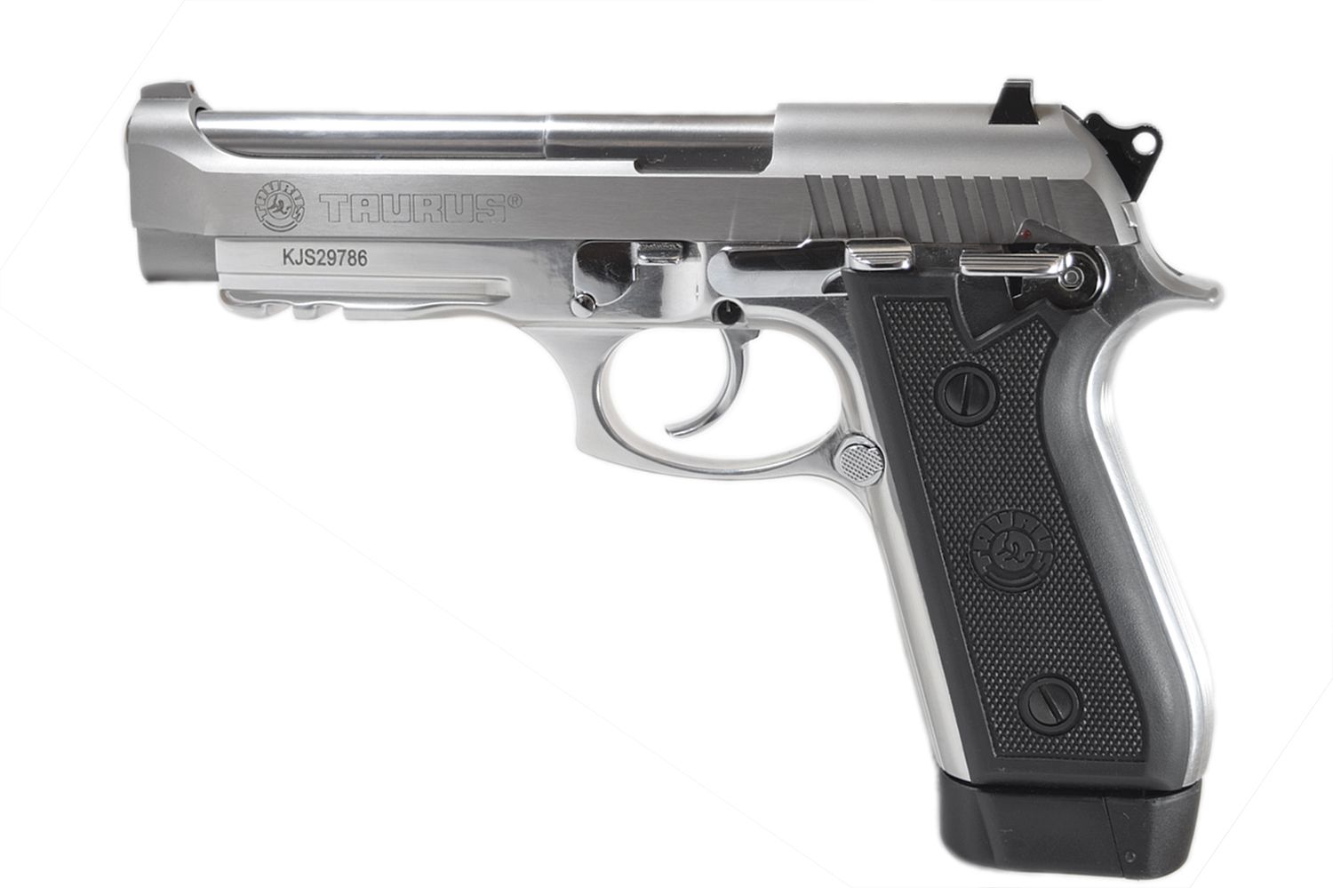 Pistola Taurus PT59S/PT59 Calibre 380 19+1 Tiros, 3 Carregadores Inox